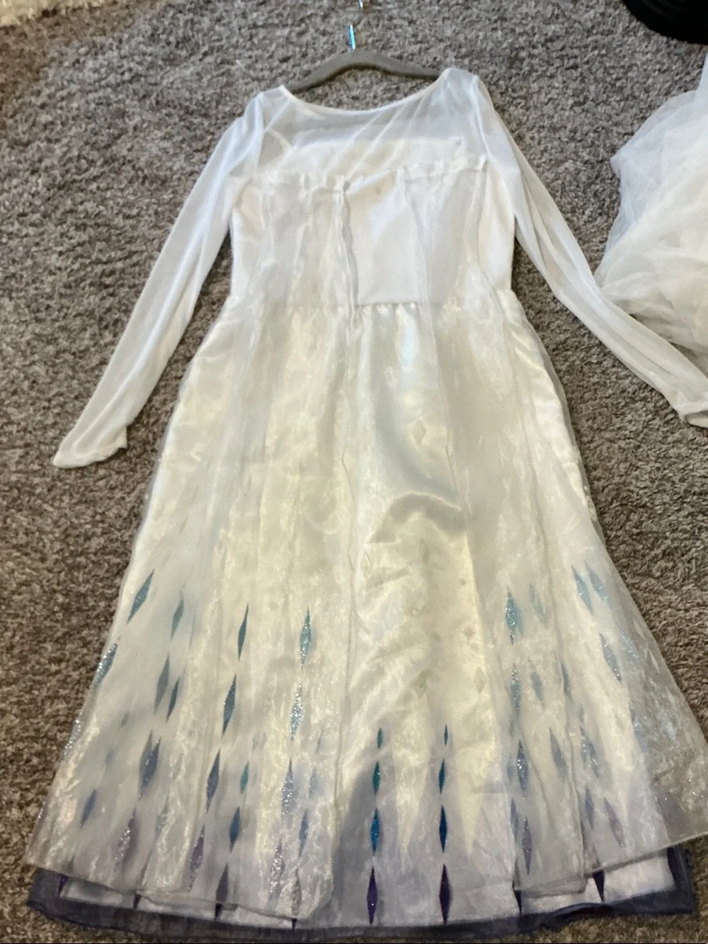 Disney White and Blue Sparkle Princess Costume Dress